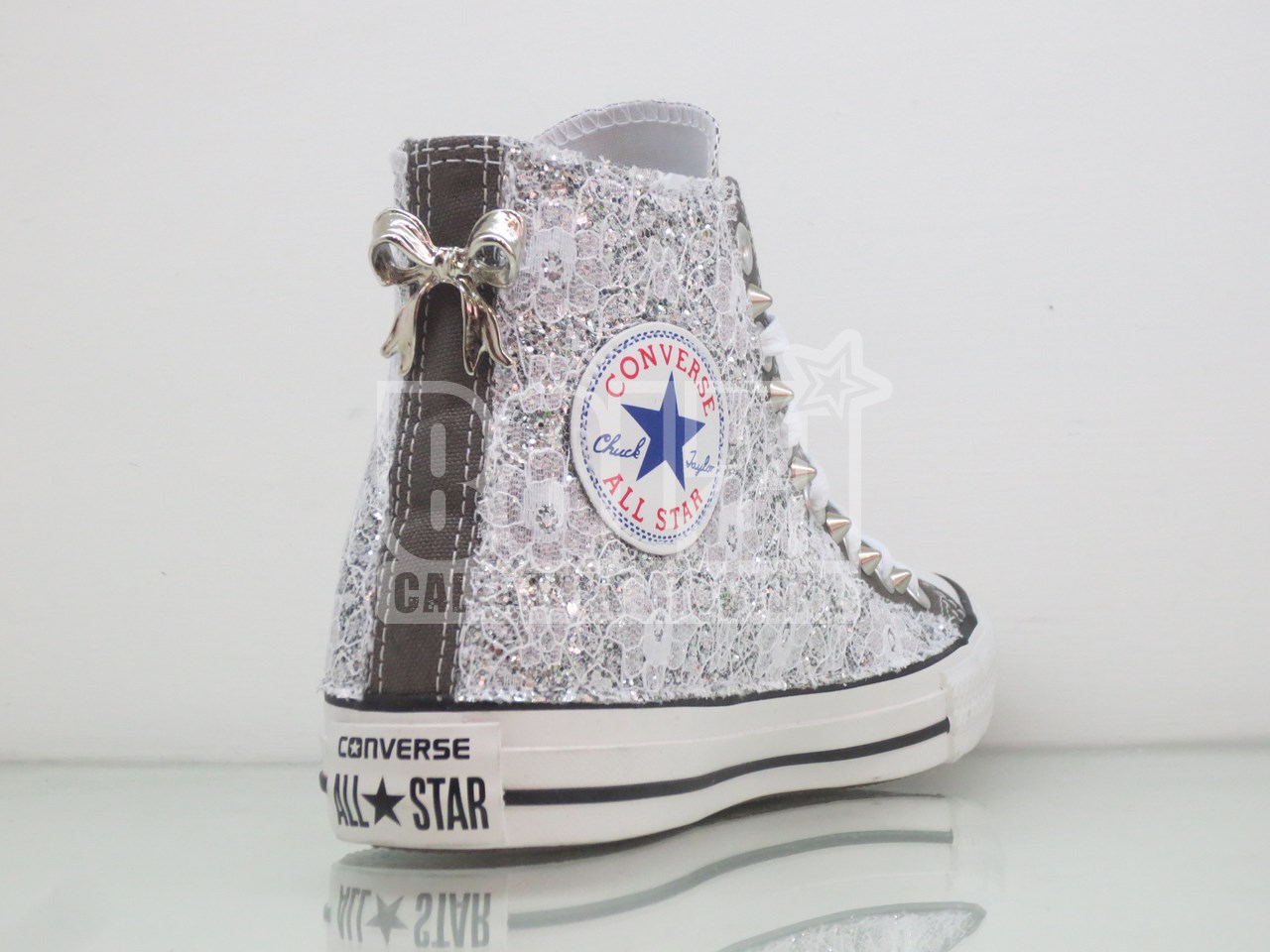 converse bianche in pizzo 80