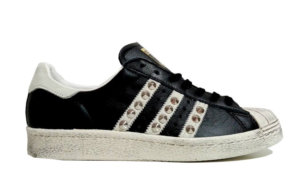 adidas superstar nere personalizzate